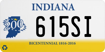 IN license plate 615SI