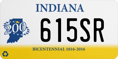 IN license plate 615SR