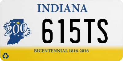 IN license plate 615TS