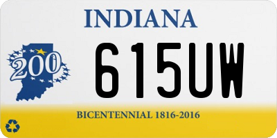 IN license plate 615UW