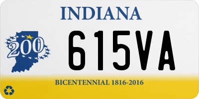 IN license plate 615VA