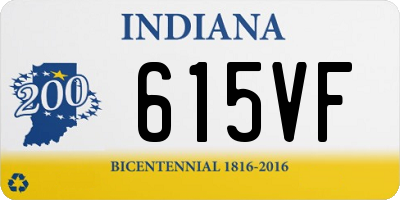 IN license plate 615VF