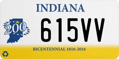 IN license plate 615VV