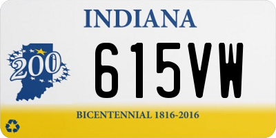 IN license plate 615VW