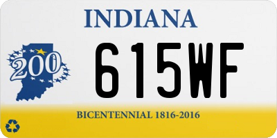 IN license plate 615WF