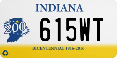 IN license plate 615WT