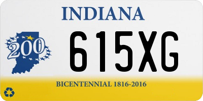 IN license plate 615XG