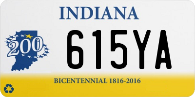 IN license plate 615YA