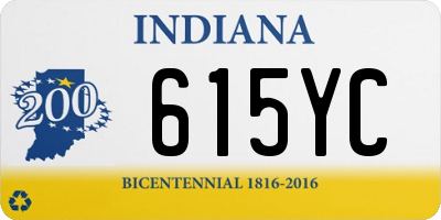 IN license plate 615YC