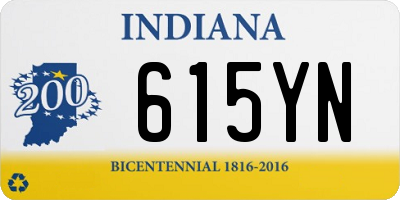 IN license plate 615YN