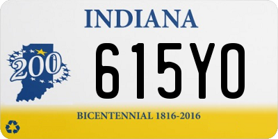 IN license plate 615YO