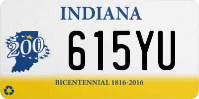 IN license plate 615YU