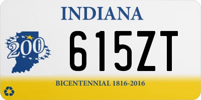 IN license plate 615ZT