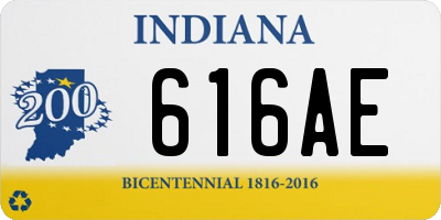 IN license plate 616AE