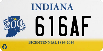 IN license plate 616AF