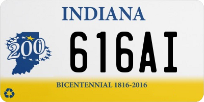 IN license plate 616AI