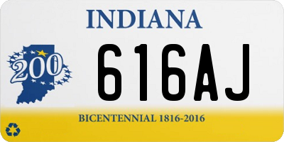 IN license plate 616AJ