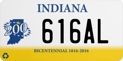 IN license plate 616AL
