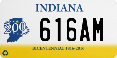 IN license plate 616AM
