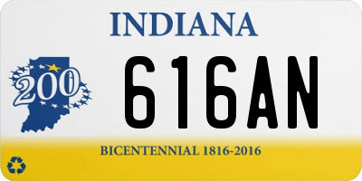 IN license plate 616AN