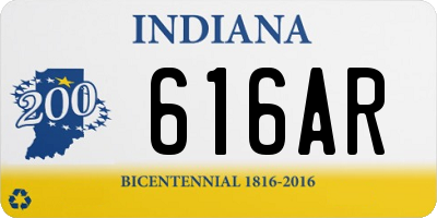 IN license plate 616AR