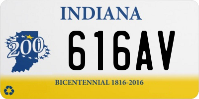 IN license plate 616AV