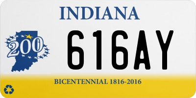 IN license plate 616AY