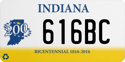 IN license plate 616BC