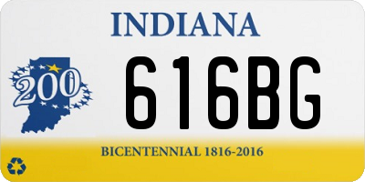 IN license plate 616BG
