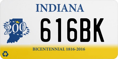 IN license plate 616BK