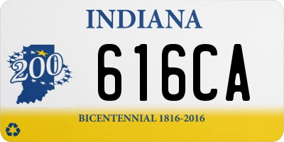 IN license plate 616CA