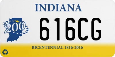 IN license plate 616CG