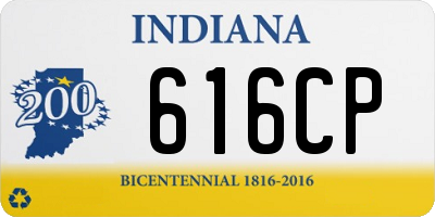 IN license plate 616CP