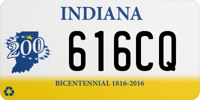 IN license plate 616CQ