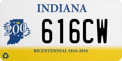 IN license plate 616CW