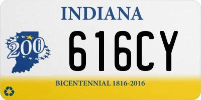 IN license plate 616CY