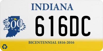 IN license plate 616DC