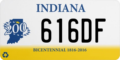 IN license plate 616DF