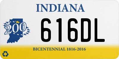 IN license plate 616DL