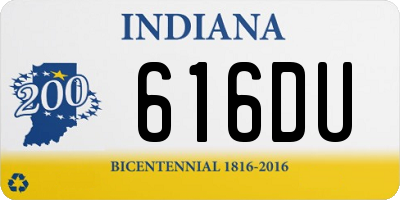 IN license plate 616DU