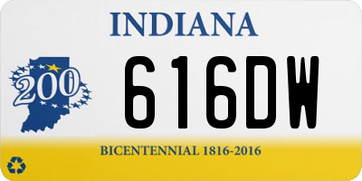 IN license plate 616DW