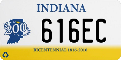 IN license plate 616EC