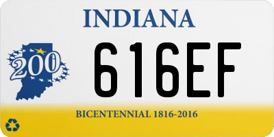 IN license plate 616EF