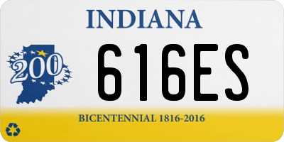 IN license plate 616ES