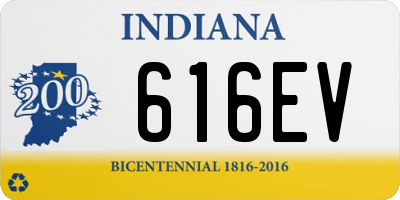 IN license plate 616EV