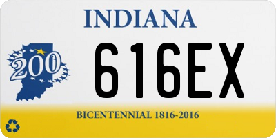 IN license plate 616EX