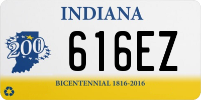 IN license plate 616EZ