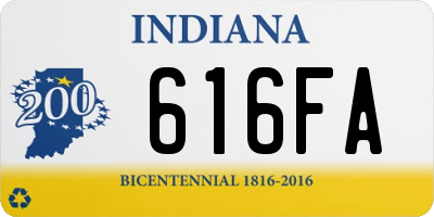 IN license plate 616FA