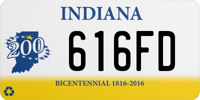 IN license plate 616FD