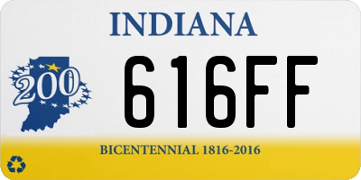 IN license plate 616FF